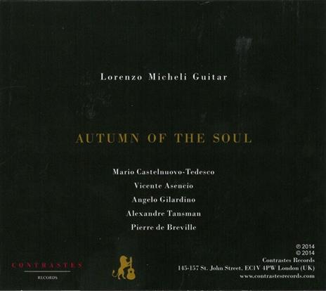 Autumn of the Soul - CD Audio di Lorenzo Micheli - 2