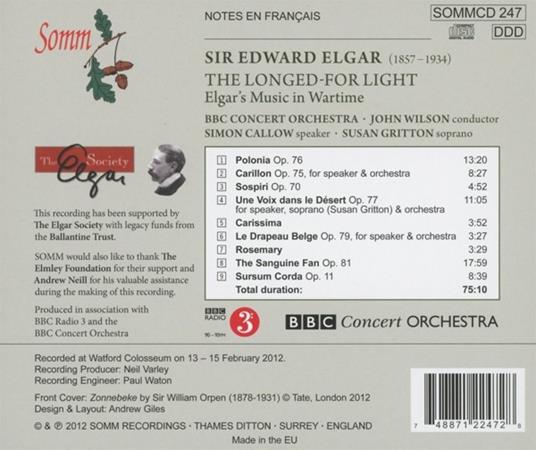 Longed - for Light - CD Audio di Edward Elgar - 2