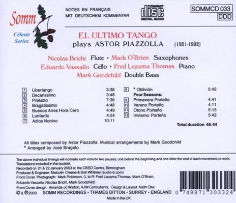 El Ultimo Tango - CD Audio di Astor Piazzolla - 2