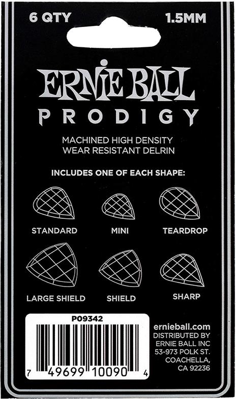 Ernie Ball 9342 Plettri Prodigy Multipack White 2,0Mm - 2