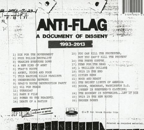 A Document of Dissent - CD Audio di Anti-Flag - 2