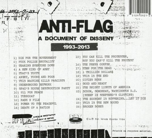 A Document of Dissent - CD Audio di Anti-Flag - 2