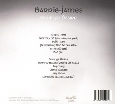 Strange Desire (feat. Lana Del Rey) - CD Audio di Barrie-James - 2