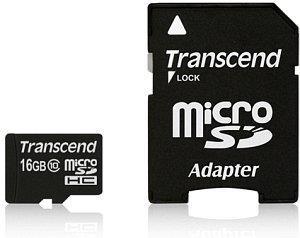 Transcend 16GB microSDHC Class 10 UHS-I memoria flash Classe 10 MLC