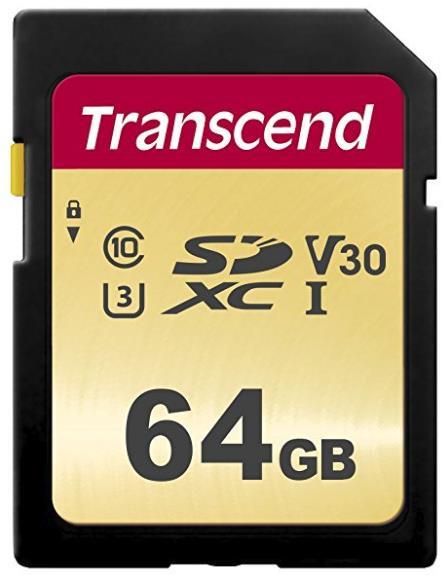 Transcend 64GB, UHS-I, SD memoria flash Classe 10