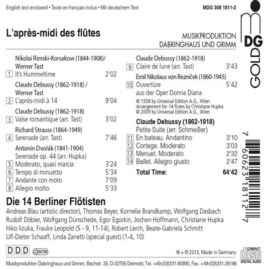 L'après-midi des flutes - CD Audio di 14 Floten - 2