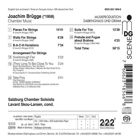 Musica per strumenti ad arco - SuperAudio CD ibrido di Joachim Brügge - 2
