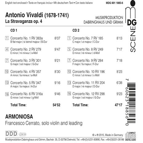 La Stravaganza Op.4 - SuperAudio CD ibrido di Antonio Vivaldi - 2