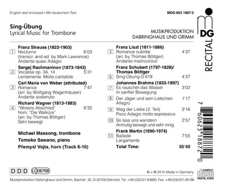 Lyrical Trombone - CD Audio di Johannes Brahms - 2