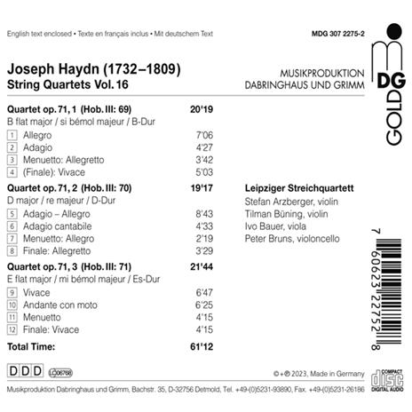 String Quartets Vol.16 - CD Audio di Franz Joseph Haydn - 2