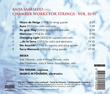 Opere da camera per archi vol.2 - CD Audio di Kaija Saariaho - 2