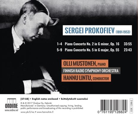 Concerto per pianoforte n.2 op.16, n.5 op.55 - CD Audio di Sergei Prokofiev,Finnish Radio Symphony Orchestra,Hannu Lintu - 2