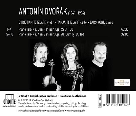 Trio d'archi con pianoforte n.3 op.65b - CD Audio di Antonin Dvorak - 2