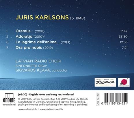 Oremus. Opere corali di musica sacra - CD Audio di Latvian Radio Choir,Juris Karlsons - 2