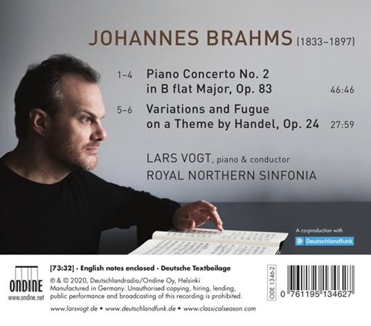 Piano Concerto No. 2 Handel Variations - CD Audio di Johannes Brahms - 2