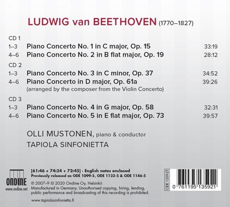 Concerti per pianoforte completi - CD Audio di Ludwig van Beethoven - 3