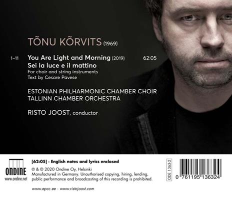 You Are Light And Morning - CD Audio di Tonu Korvits - 2