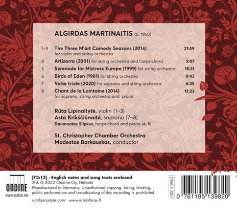 Seasons & Serenades - CD Audio di Algirdas Martinaitis - 2