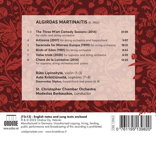 Seasons & Serenades - CD Audio di Algirdas Martinaitis - 2