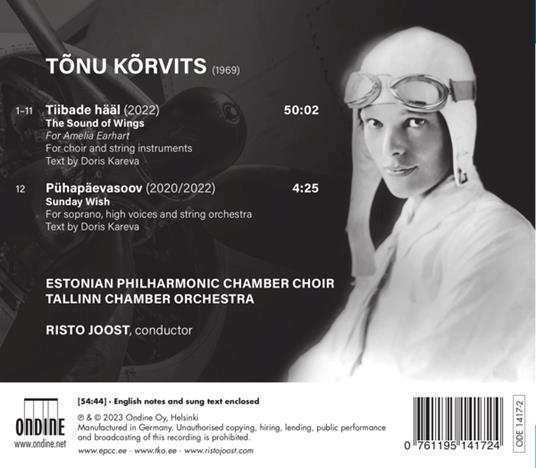 Tonu Korvits. The Sound Of Wings - CD Audio di Estonian Philharmonic Chamber Choir - 2