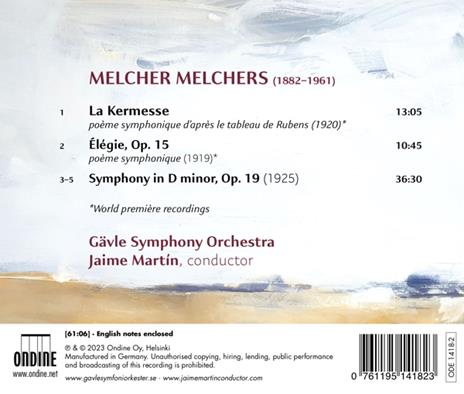 Symphony - La Kermesse - Elegie - CD Audio di Melcher Melchers - 2