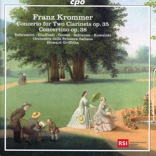 Concerto For Two Clarinets - CD Audio di Franztisek Vincenc Krommer