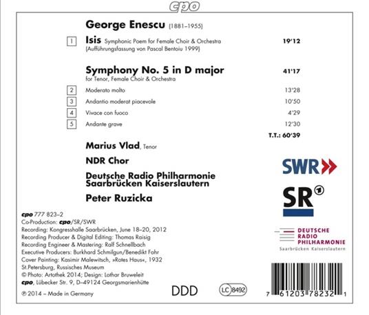 Sinfonia N.5 - CD Audio di George Enescu - 2