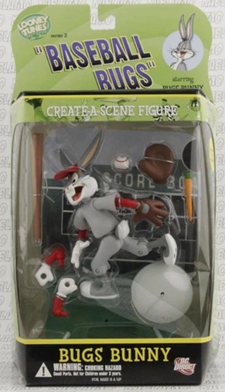 Dc Direct Looney Tunes Series 2 Bugs Bunny Baseball Diorama Action Figure New Nuovo - 3
