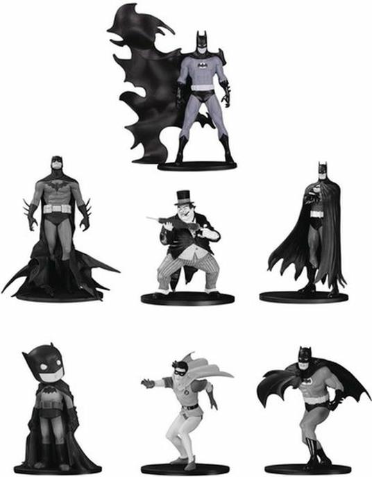 Dc Collectibles Batman Black & White Mini Pvc Figure 7 Pack Set 4