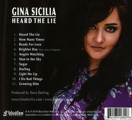Heard the Lie - CD Audio di Gina Sicilia - 2