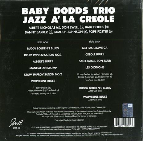 Jazz a' la creole (Coloured Vinyl) - Vinile LP di Baby Dodds - 2