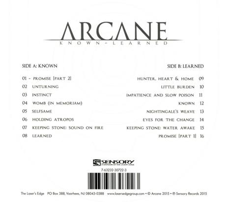 Known-Learned - CD Audio di Arcane - 2