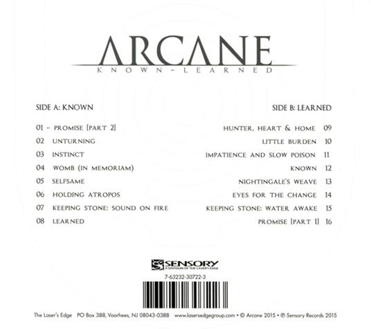 Known-Learned - CD Audio di Arcane - 2