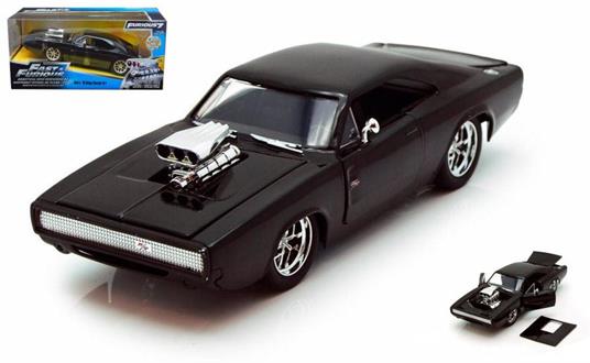 Dom's Dodge Charger R/T 1970 Fast & Furious 7 Black 1:24 Model Baljada97059