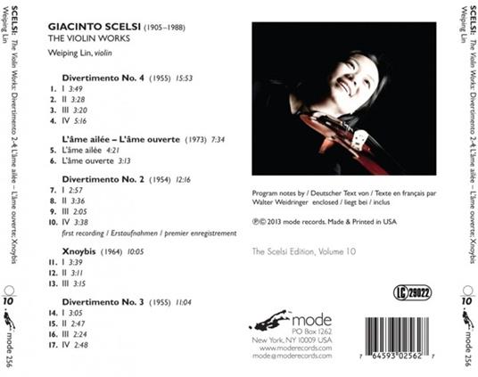 Musica per violino - CD Audio di Giacinto Scelsi - 3