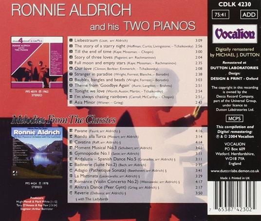 And His Two Pianos - CD Audio di Ronnie Aldrich - 2