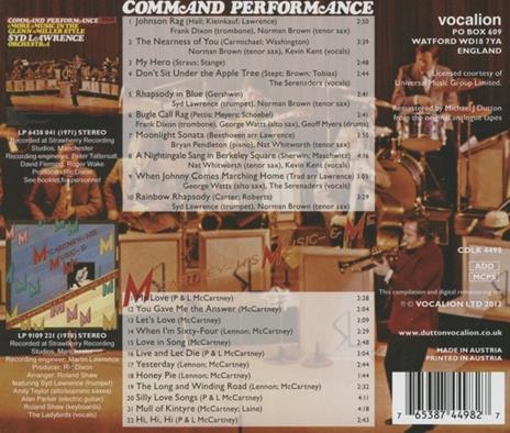 Command Performance &.. - CD Audio di Syd Lawrence - 2