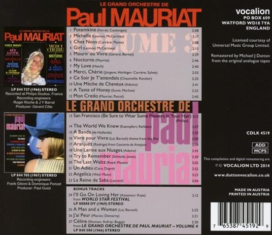 Le Grand Orchestre de - CD Audio di Paul Mauriat - 2
