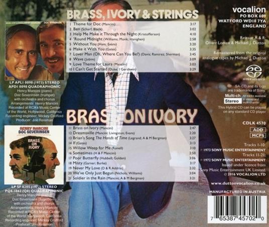 Brass, Ivory & Strings - SuperAudio CD di Henry Mancini,Doc Severinsen - 2