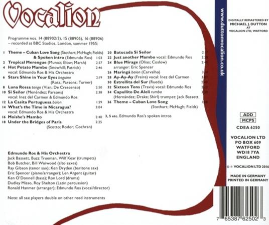 Rare Transcription - CD Audio di Edmundo Ros - 2