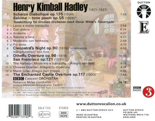 Salome - CD Audio di Harry Kimball Hadley - 2