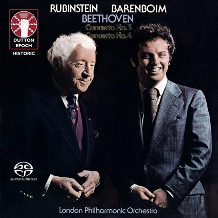 Concerti per Pianoforte n.3, n.4 - SuperAudio CD di Ludwig van Beethoven,London Philharmonic Orchestra,Arthur Rubinstein,Daniel Barenboim