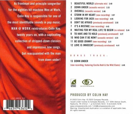 Man at Work - CD Audio di Colin Hay - 2