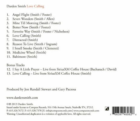 Love Calling - CD Audio di Darden Smith - 2