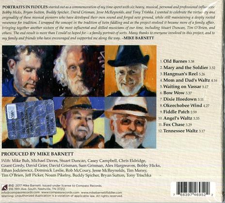 Portraits in Fiddles - CD Audio di Mike Barnett - 2