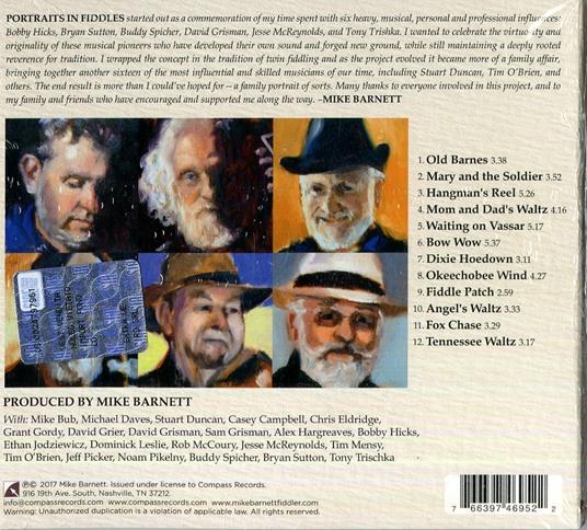 Portraits in Fiddles - CD Audio di Mike Barnett - 2