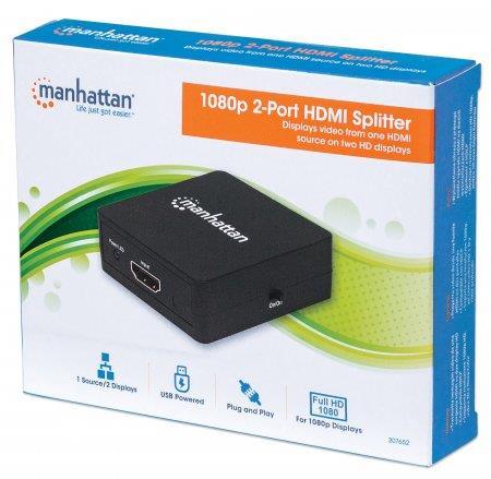 Manhattan 207652 ripartitore video HDMI 2x HDMI - 2