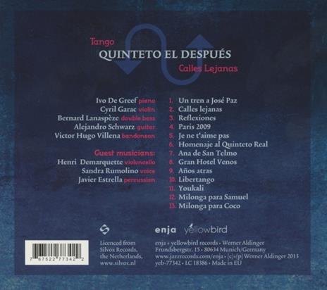 Calles Lejanas - CD Audio di Quinteto El Despues - 2