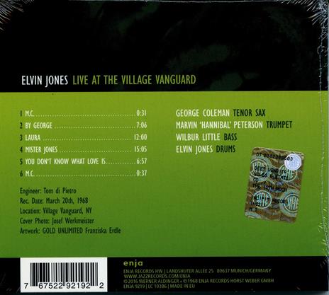 Live at the Village - CD Audio di Elvin Jones - 2