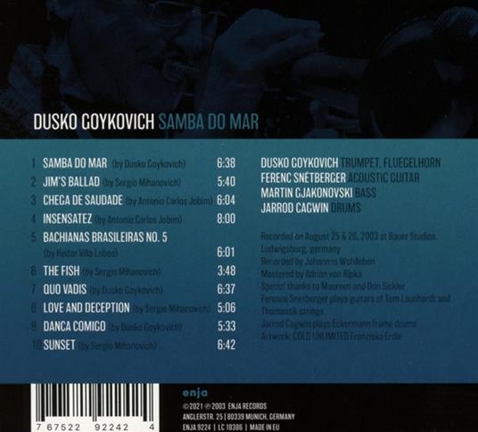 Samba Do Mar - CD Audio di Dusko Goykovich - 2